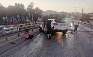 Aydın'da bariyere çarpan otomobildeki 3 kişi yaralandı