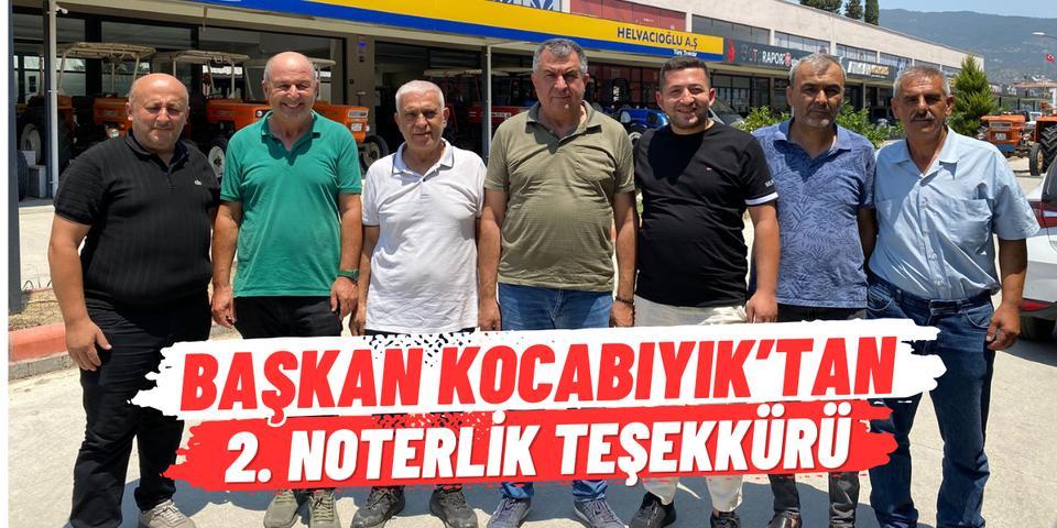 Başkan Kocabıyık'tan 2. Noterlik teşekkürü