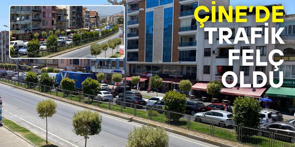 Çine'de trafik felç oldu