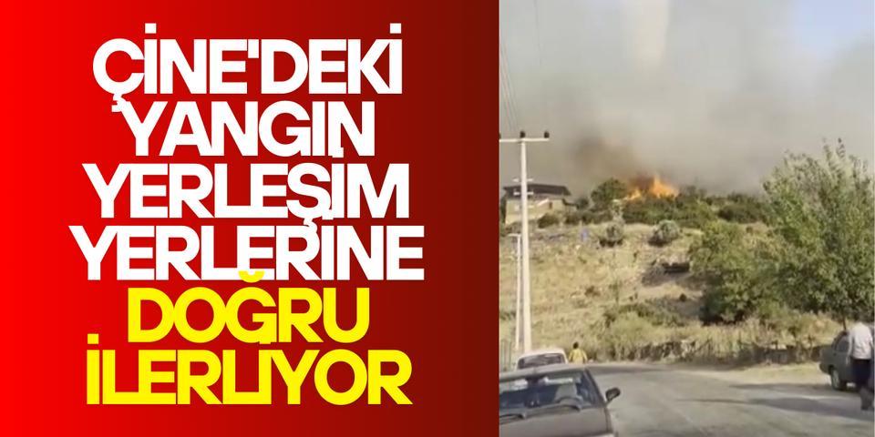Çine'deki yangın yerleşim yerlerine doğru ilerliyor