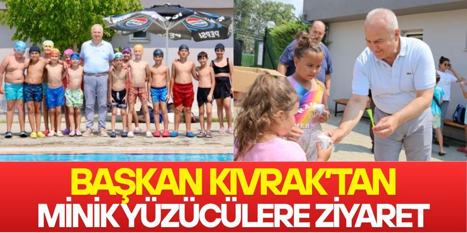 Başkan Kıvrak'tan minik yüzücülere ziyaret