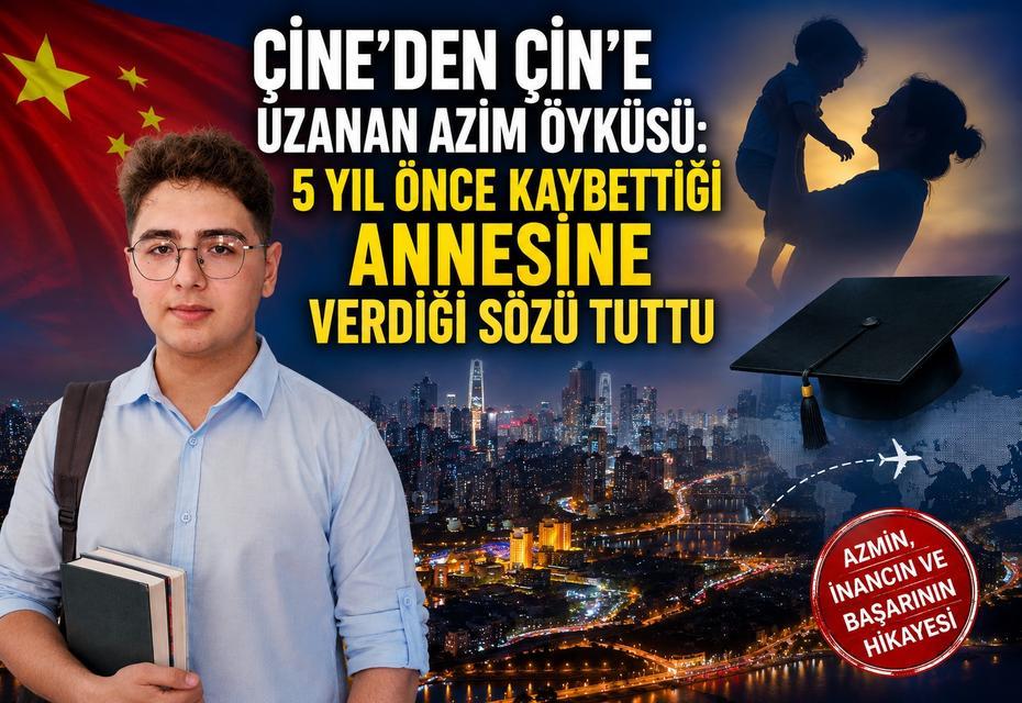 Çine'den Çin'e uzanan azim öyküsü: 5 yıl önce kaybettiği annesine verdiği sözü tuttu