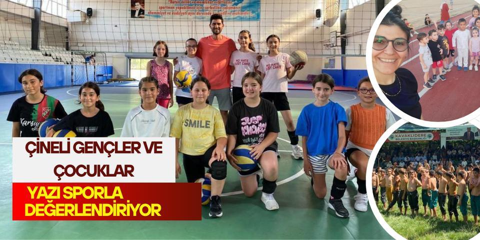 Çineli gençler ve çocuklar yazı sporla değerlendiriyor