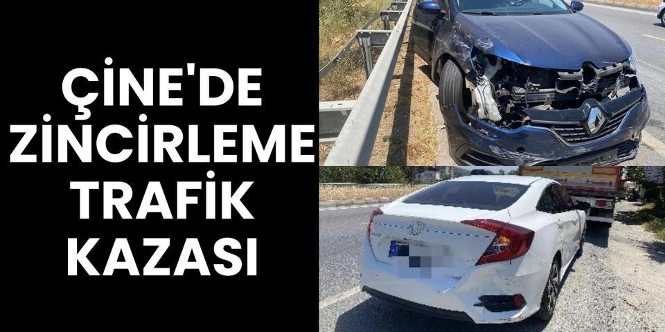 Çine'de zincirleme trafik kazası