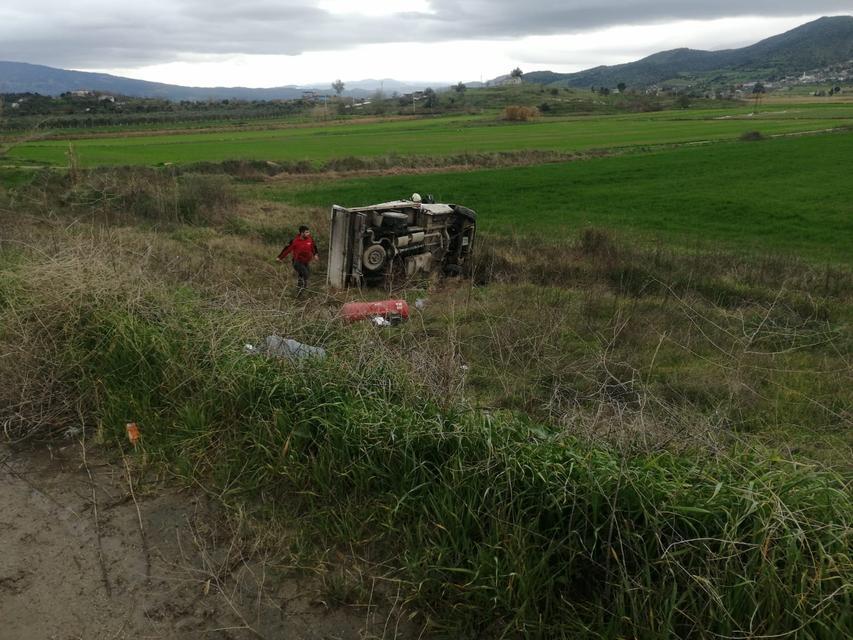 Çine'de korkutan kaza